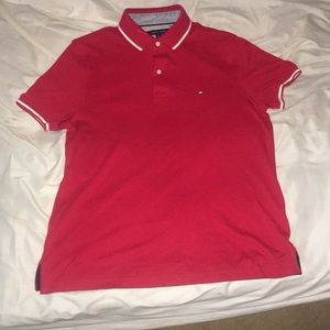 Red Tommy Hilfiger shirt worn once